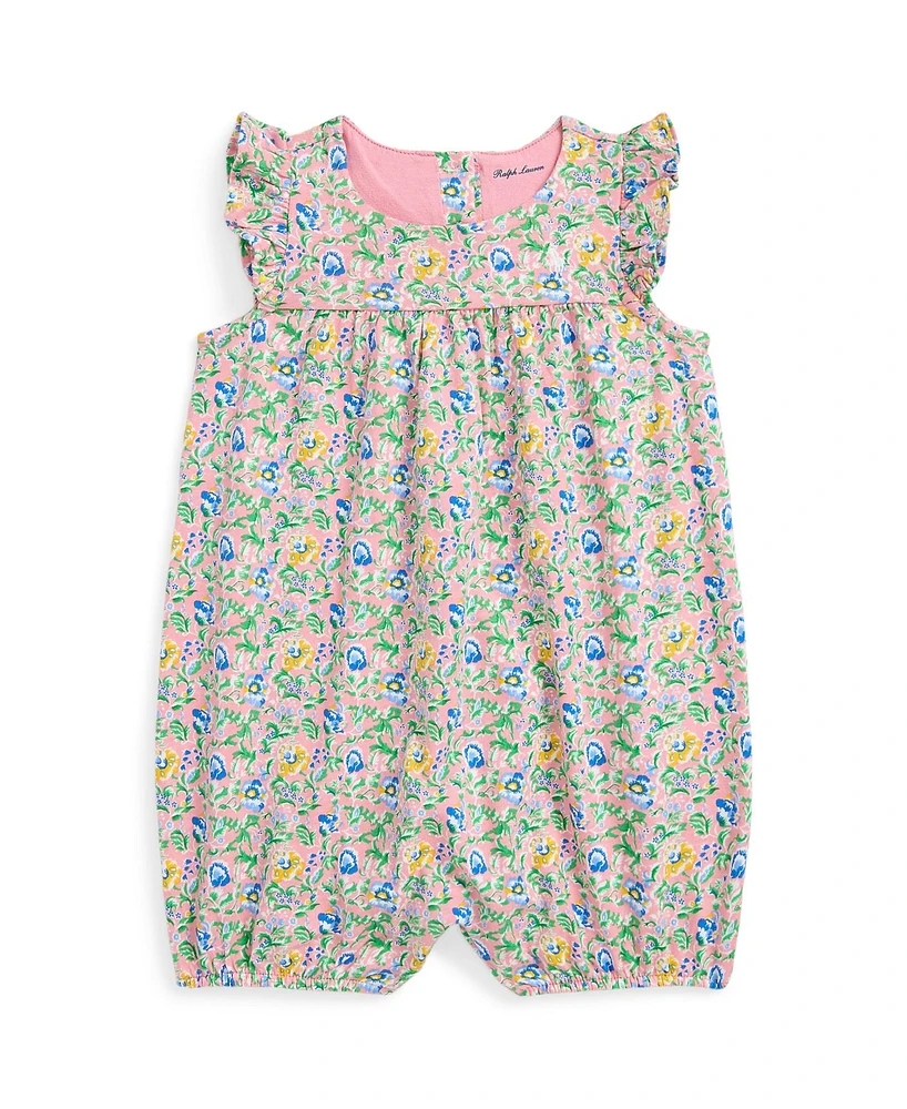 Polo Ralph Lauren Baby Girls Floral Cotton Jersey Bubble Shortall