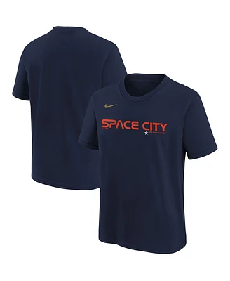 Big Boys Nike Navy Houston Astros City Connect Wordmark T-shirt