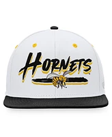 Men's Top of the World White, Black Alabama State Hornets Sea Snapback Hat