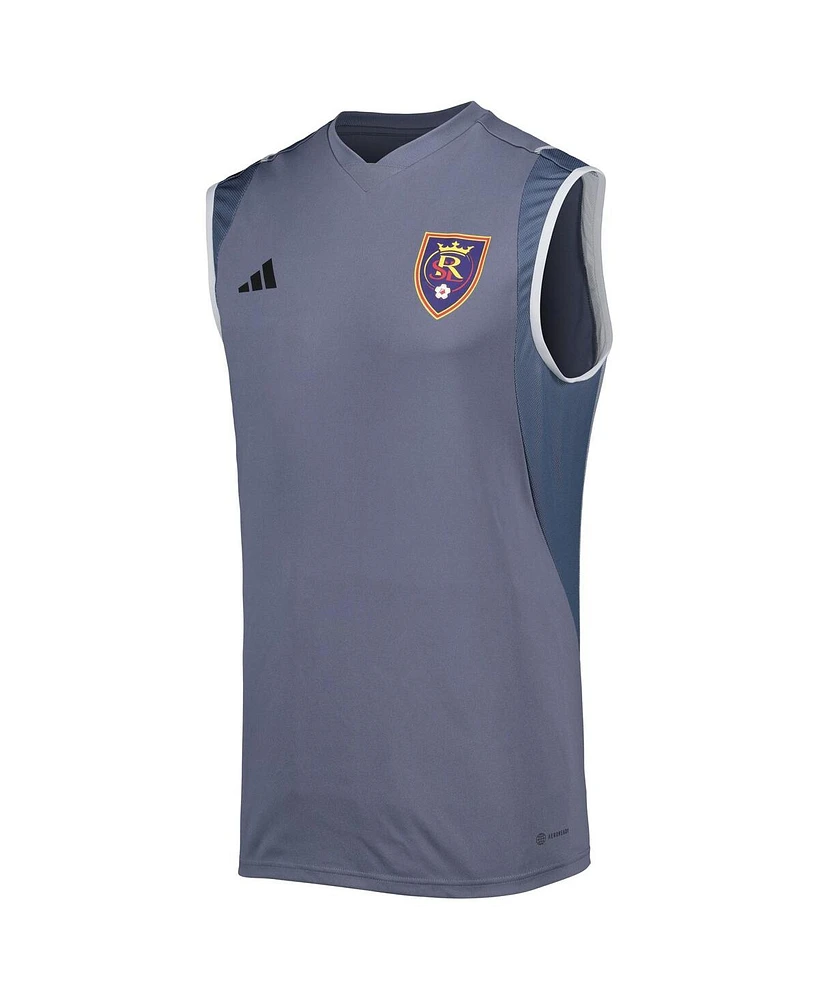 Men's adidas Gray Real Salt Lake 2023 On-Field Sleeveless Training Jersey