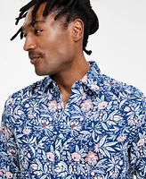 Club Room Men's Terra Regular-Fit Floral-Print Button-Down Shirt, Created for Macy's