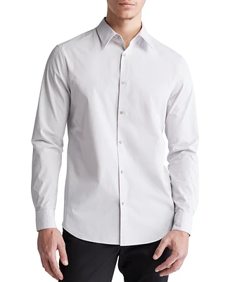 Calvin Klein Men's Slim Fit Long Sleeve Micro Stripe Button-Front Shirt