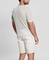 Guess Men's Otto Noah Textured-Knit Short-Sleeve Sweater