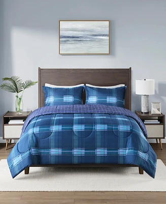 Jla Home Leo 3-Pc Reversible Plaid Comforter Set, Exclusively at Macy's