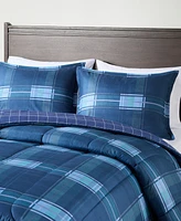 Jla Home Leo 3-Pc Reversible Plaid Comforter Set, Created for Macy's