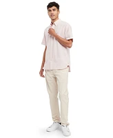 Tommy Hilfiger Men's Textured Short Sleeve Button-Down Shirt