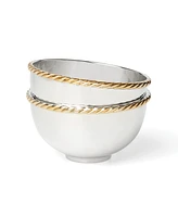 Reed & Barton Roseland Metal Nut Bowl, Set of 2