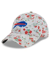 Girls Youth New Era Gray Buffalo Bills Bouquet 9TWENTY Adjustable Hat