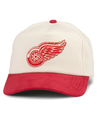 Men's American Needle Cream, Red Detroit Red Wings Burnett Adjustable Hat