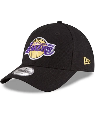 Men's New Era Black Los Angeles Lakers Official Team Color The League 9FORTY Adjustable Hat