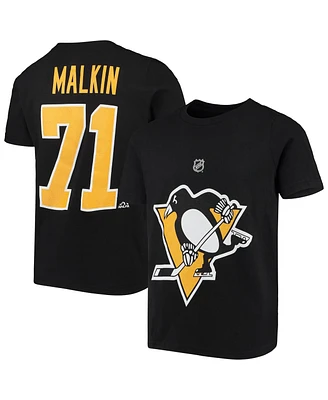 Big Boys Evgeni Malkin Black Pittsburgh Penguins Player Name and Number T-shirt