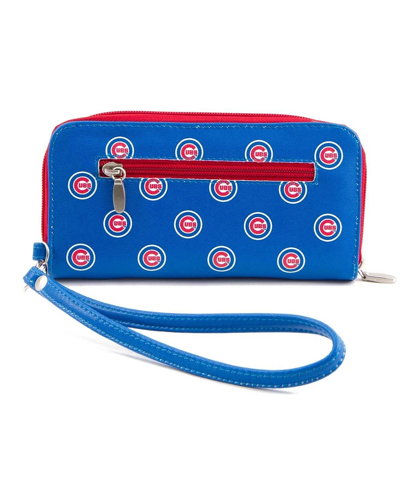 Women's Chicago Cubs Zip-Around Wristlet Wallet