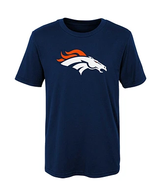 Little Boys and Girls Navy Denver Broncos Primary Logo T-shirt