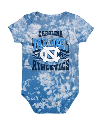 Baby Boys and Girls Carolina Blue Distressed North Tar Heels Lil Rocker Tie-Dye Bodysuit