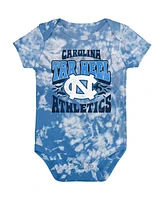 Baby Boys and Girls Carolina Blue Distressed North Carolina Tar Heels Lil Rocker Tie-Dye Bodysuit