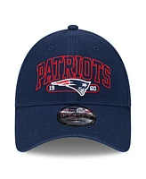 Men's New Era Navy New England Patriots Outline 9FORTY Snapback Hat