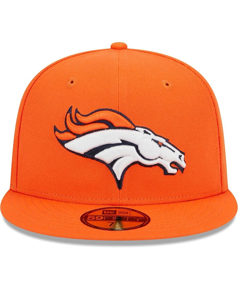 Men's New Era Orange Denver Broncos Camo Undervisor 59FIFTY Fitted Hat