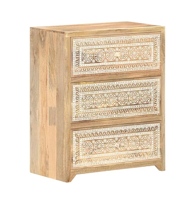 Sideboard 23.6"x13.8"x29.5" Solid Mango Wood