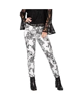 Women's Floral Print Skinny Jeans