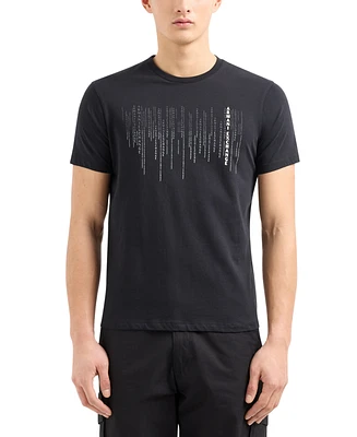 A|X Armani Exchange Men's Regular-Fit Digital Logo Graphic T-Shirt