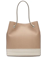 Calvin Klein Ash Whip-Stitch Tote with Magnetic Closure