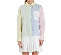 English Factory Women's Colorblocked Shirtdress