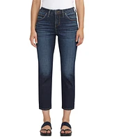Jag Women's Ruby Mid Rise Straight Cropped Jeans