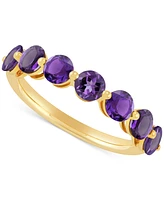 Amethyst Seven Stone Ring (1-3/4 ct. t.w.) 14k Gold-Plated Sterling Silver (Also Garnet & Lab-Grown Blue Sapphire)