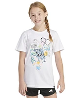 adidas Big Girls Short-Sleeve Cotton Logo Graphic T-Shirt