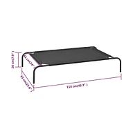 vidaXL Elevated Dog Bed Black L Textilene