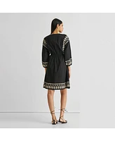 Reistor Women's Deep V Embroidered Dress