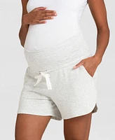 Seraphine Women's Essential Jersey High Waist Maternity Shorts, Set of 2