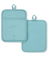 KitchenAid Ribbed Silicone Pot Holder, 2Pk, 7" x 9"