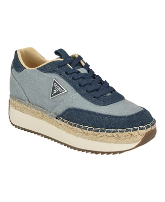 Guess Women's Stefen Lace Up Casual Espadrille Sneakers