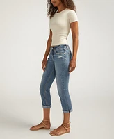 Silver Jeans Co. Women's Suki Mid Rise Curvy Fit Capri