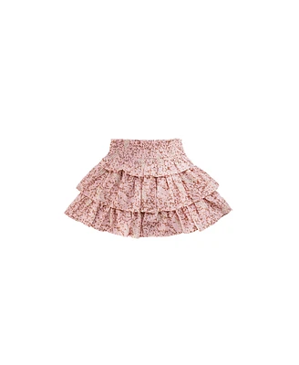 Child Hudson Feather Printed Chiffon Woven Skirt