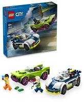 Lego City Police Car and Muscle Car Chase Pretend Play Toy 60415, 213 Pieces