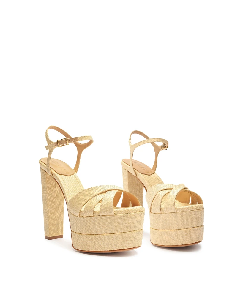 Schutz Women's Keefa High Natural Platform Sandals