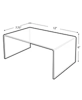 Azar Displays Clear Acrylic Riser Pedestal Display 12"W x 7.75"D x 6"H, 4