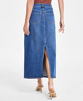 I.n.c. International Concepts Women's Denim Slit Midi Skirt, Created for Macy's