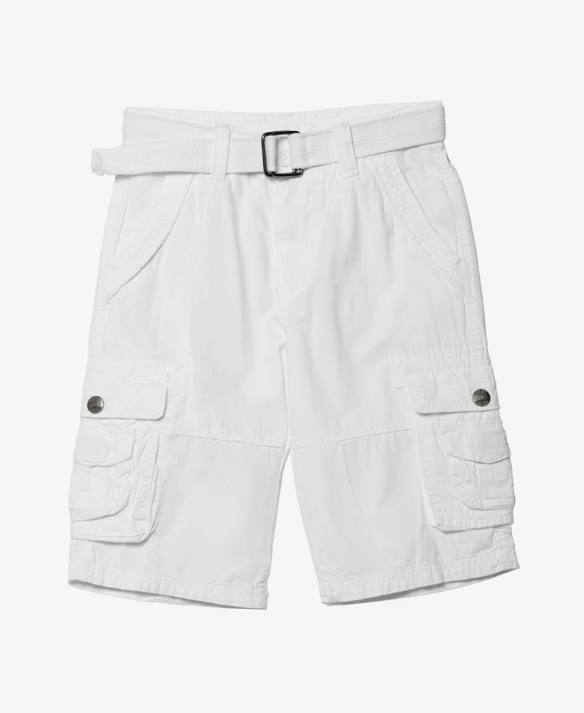 Boy's Belted Twill Cargo Shorts