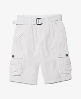 Boy's Belted Twill Cargo Shorts