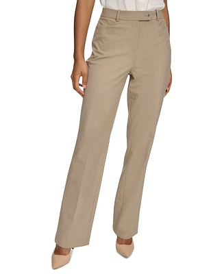 Calvin Klein Women's Pinstriped Modern Fit Pants