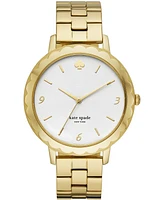 kate spade new york Women's Morningside Scallop Three-Hand Gold-Tone Stainless Steel Watch 38mm, KSW1494