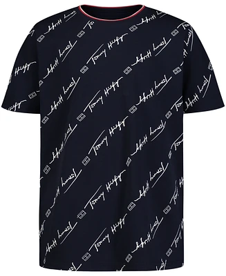 Tommy Hilfiger Big Boys Script Ringer Short Sleeves T-shirt