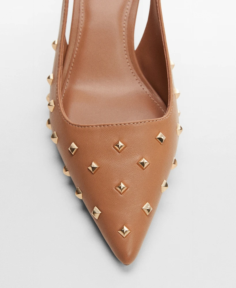 Mango Women's Studded Slingback Shoes