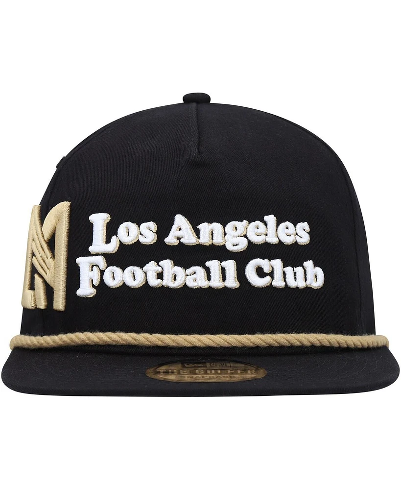 Men's New Era Black Lafc Heritage The Golfer Snapback Hat
