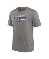 Men's Nike Heather Charcoal Chicago Cubs We Are All Tri-Blend T-shirt