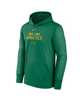 Men's Nike Green Oakland Athletics Authentic Collection Practice Performance Pullover Hoodie