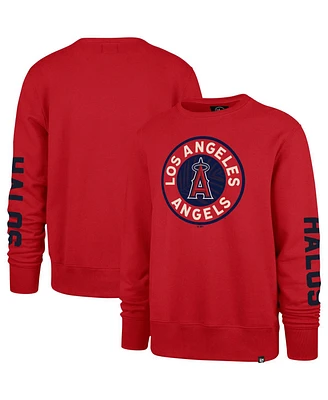 Men's '47 Brand Red Los Angeles Angels City Connect Legend Headline Pullover Sweatshirt